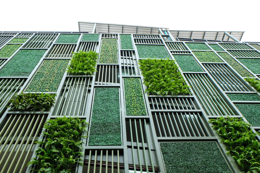 Fasada sa zelenilom. Zelena gradnja