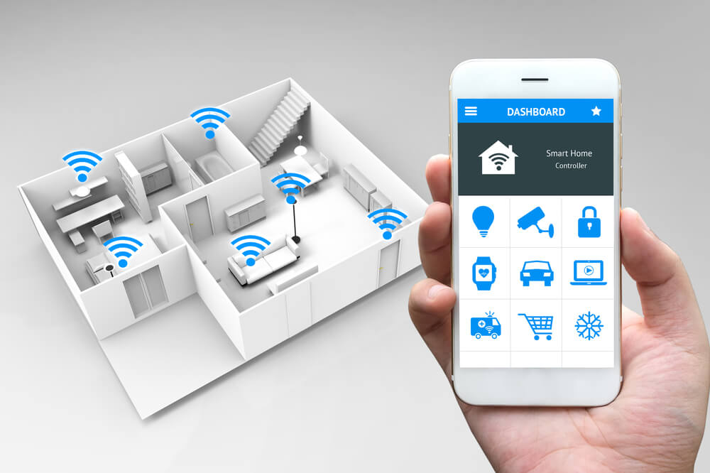 Internet of Things, Iot, Smart Home and Network Connect Concept