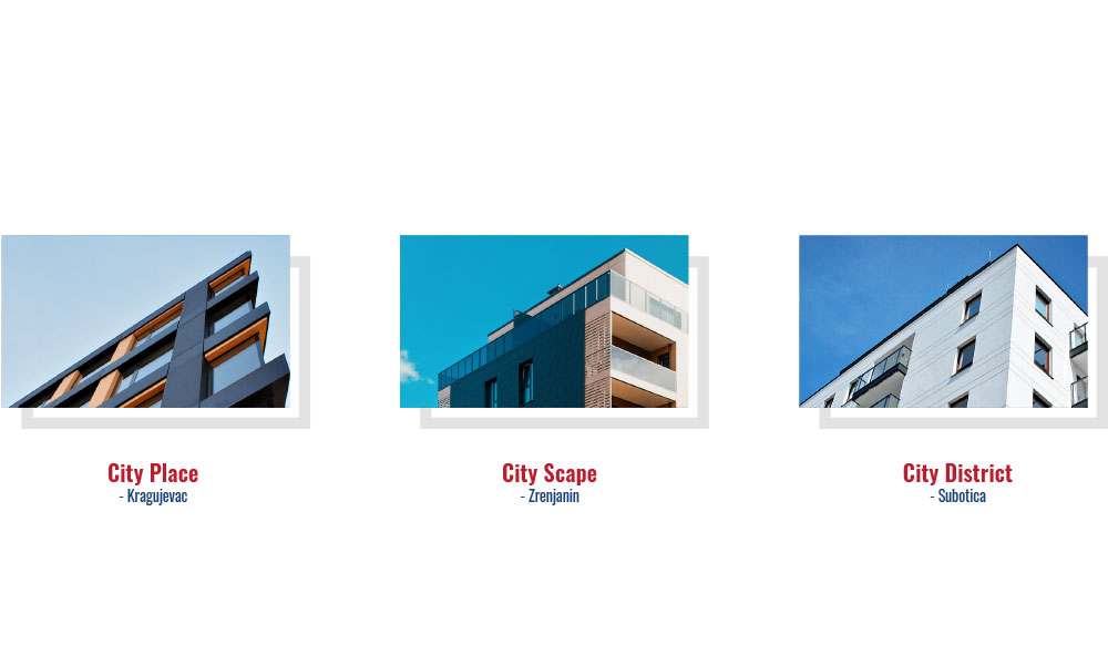 Miami Constructions Pros projects in Kragujevac (CityPlace), Zrenjanin (CityScape), and Subotica (CityDistrict)