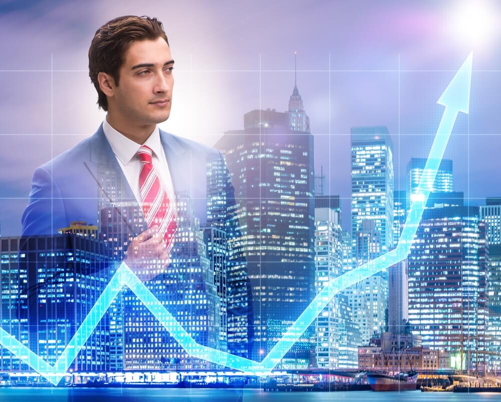 Businessman in Stock Trading Concept